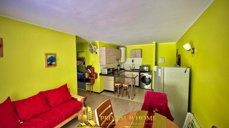 Living comedor del departamento en venta en Pucón