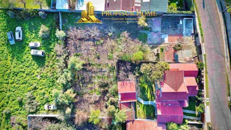 Vista aérea de terreno urbano en Angol cercano al hospital nuevo y sector residencial