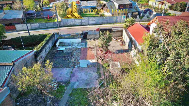 Vista aérea de terreno urbano en venta en Angol frente a calle Héroes de la Concepción