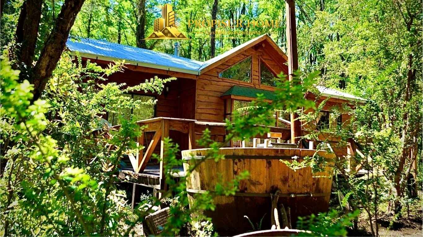 Exterior de cabaña en complejo turístico en venta en Pucón